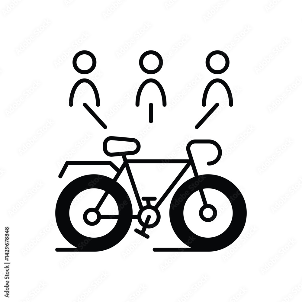 Fototapeta premium Bike Sharing icon vector stock illustration