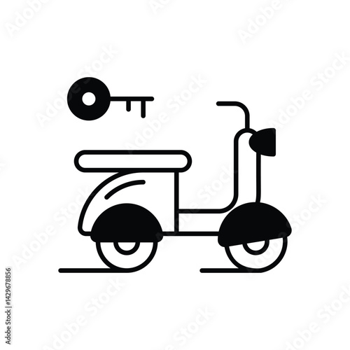 Scooter Rentals icon vector stock illustration