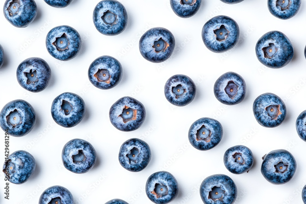 Fresh blueberries arranged on white background Fresh blueberries arranged on white background