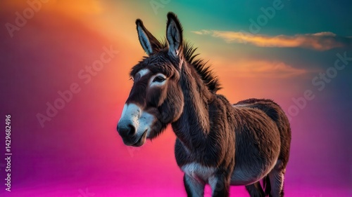 Donkey neon gradient background