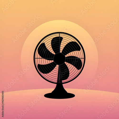 silhouette of a fan