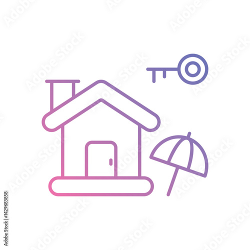 Vacation Rentals icon vector stock illustration