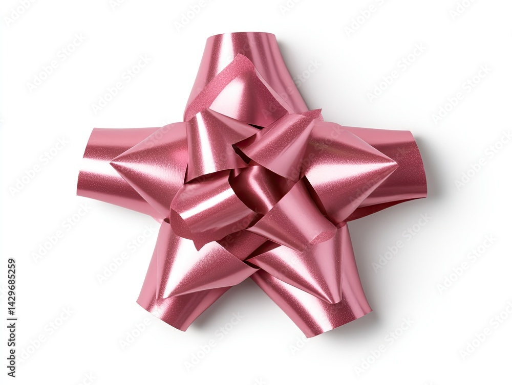 Pink Bow on White Background Pink Bow on White Background