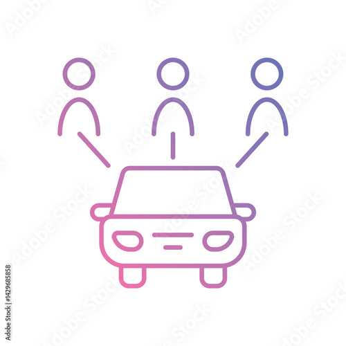 Ride Sharing icon vector stock illustration