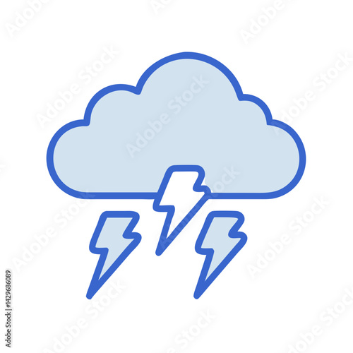 Cloud with Lightning Icon Design