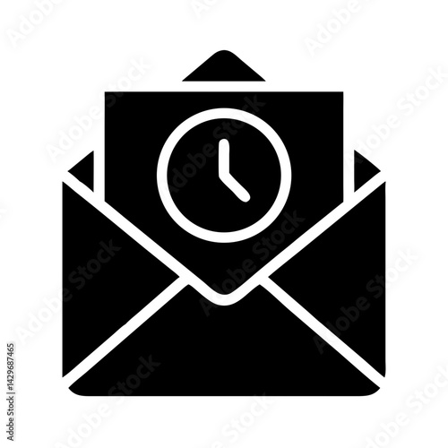 Envelope with Clock Icon Design