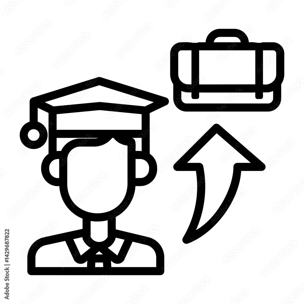 graduation Line Icon graduation Line Icon