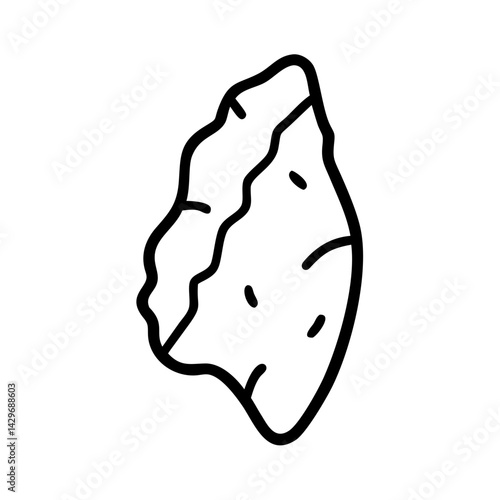 Flint Stone Tool Icon Design