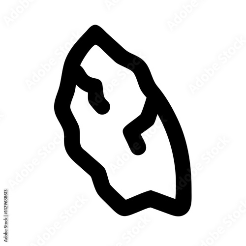 Flint Stone Tool Icon Design