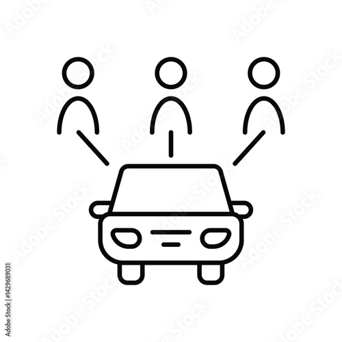 Ride Sharing icon vector stock illustration