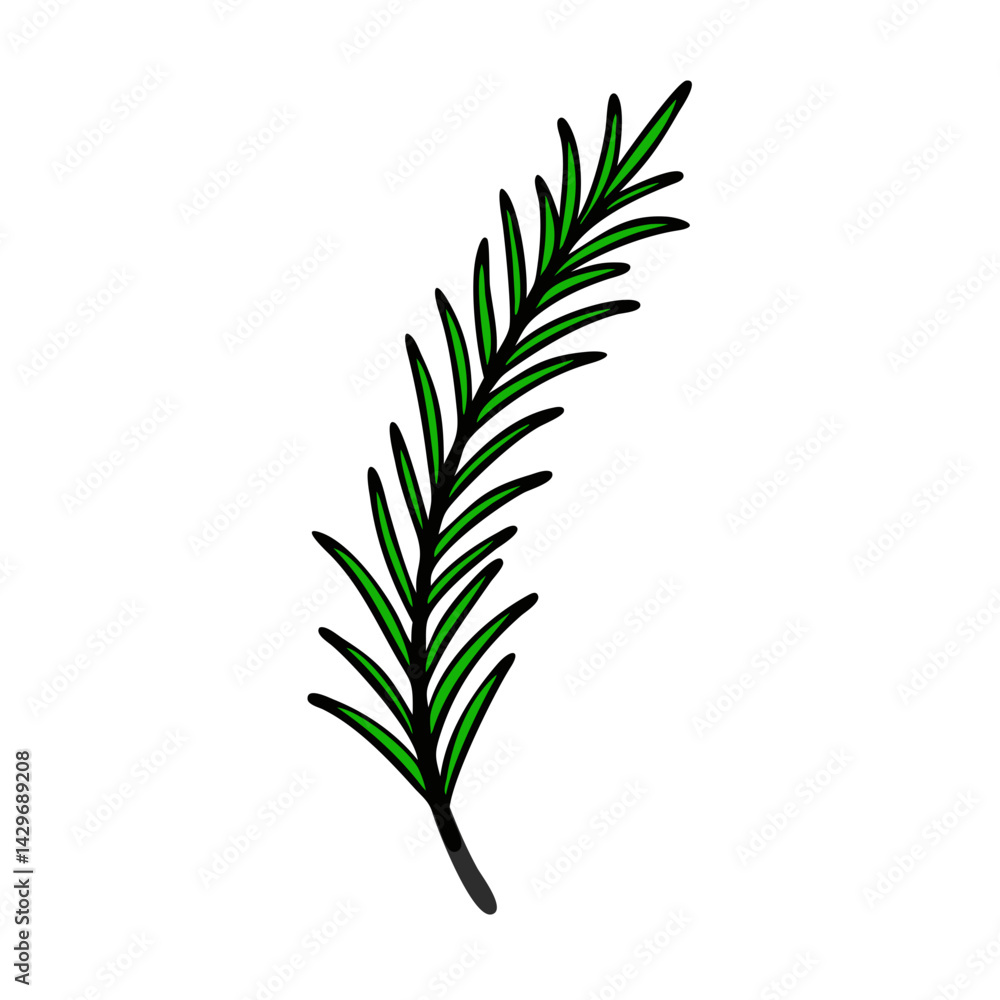 Fresh Sprig of Rosemary Icon Design Fresh Sprig of Rosemary Icon Design