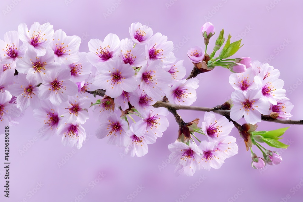 Fototapeta premium A blooming cherry blossom branch 