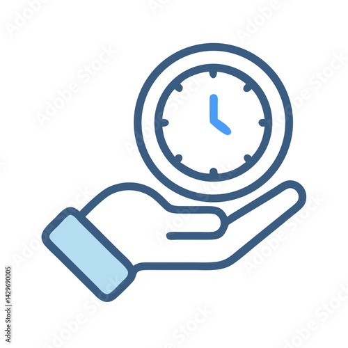 Hand Holding Clock Icon Design