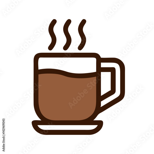 Hot Coffee or Cocoa Mug Icon Design