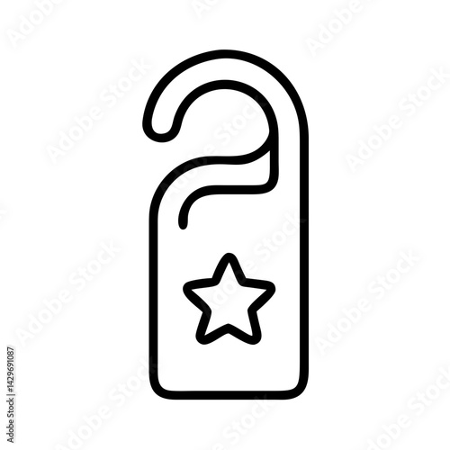 Hotel Door Tag Sign Icon Design