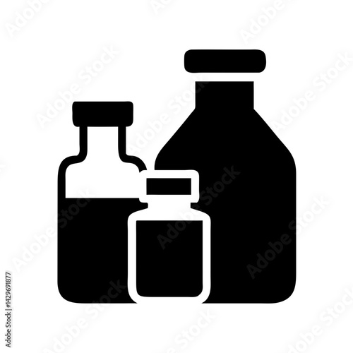 Lab Bottles and Containers Icon Design