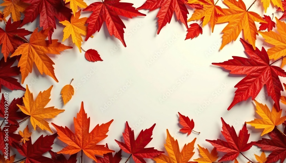 Fototapeta premium Abstract decaying autumn leaves forming a late season pattern , visual, fall