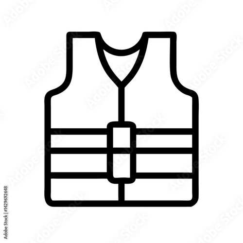 Life Vest Safety Gear Icon Design