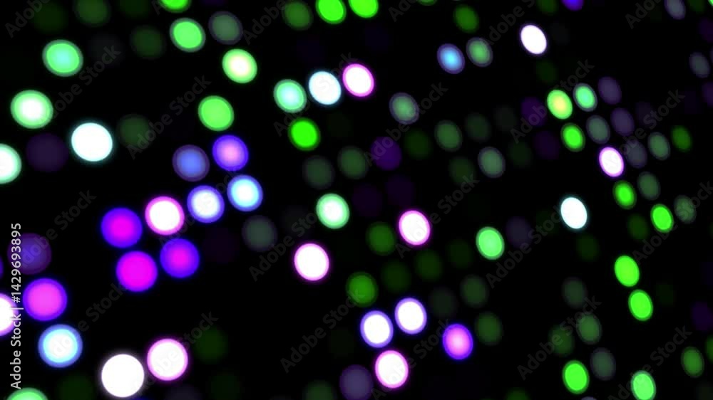 Animated digital light background, colorful bokeh light
