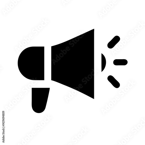 Megaphone for Making Loud Public Announcements Icon Design