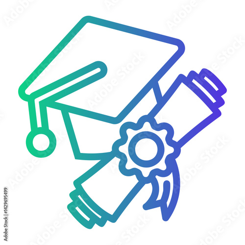 college Line Gradient Icon