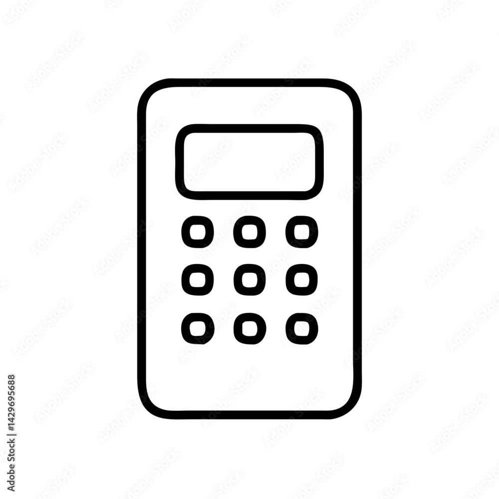 Numeric Lock Terminal with Keypad Interface Icon Design Numeric Lock Terminal with Keypad Interface Icon Design