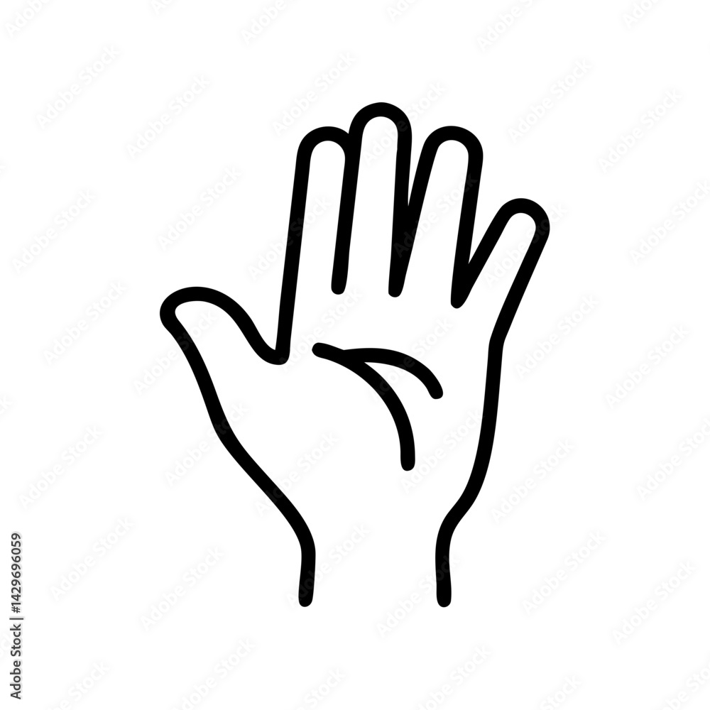Fototapeta premium Outstretched Hand Offering Help and Support Icon Design
