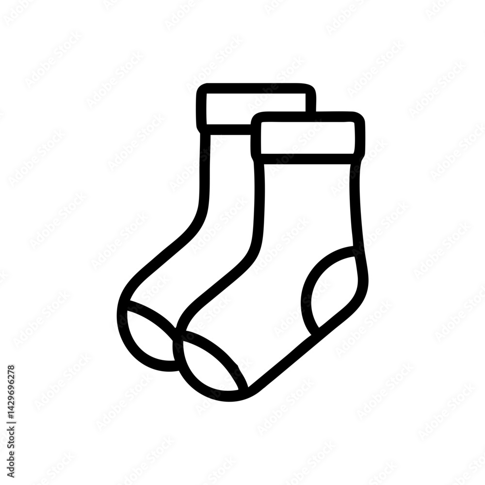 Fototapeta premium Pair of Warm Socks with Cozy Pattern Icon Design