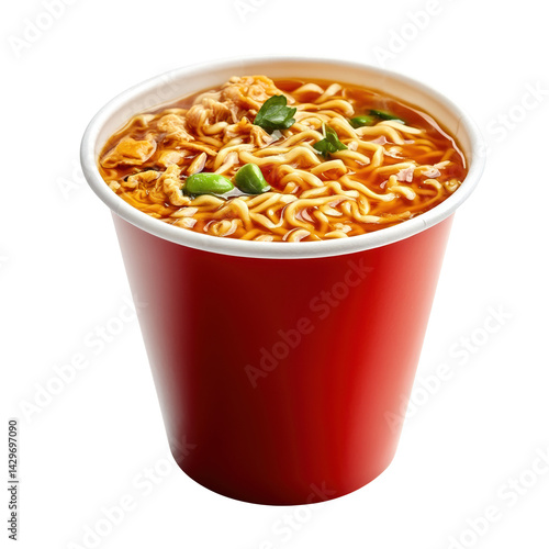 Obraz na płótnie Delicious bowl of instant ramen noodles. w salonie