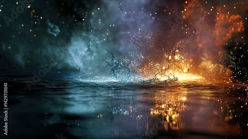 Wallpaper Mural A dramatic confrontation between fiery and watery cosmic forces. Torontodigital.ca