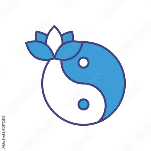 Tai Chi icons vector stock illustration