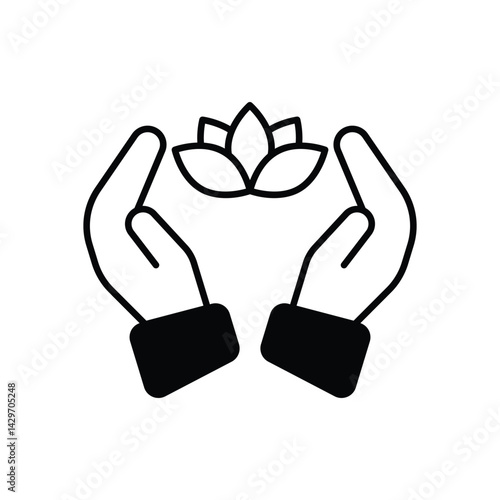 Spirituality icons vector stock illustration