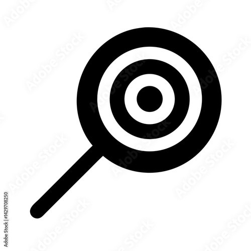 Spiral Lollipop Candy Treat on Stick Icon Design