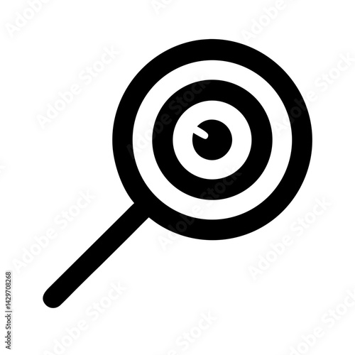 Spiral Lollipop Candy Treat on Stick Icon Design
