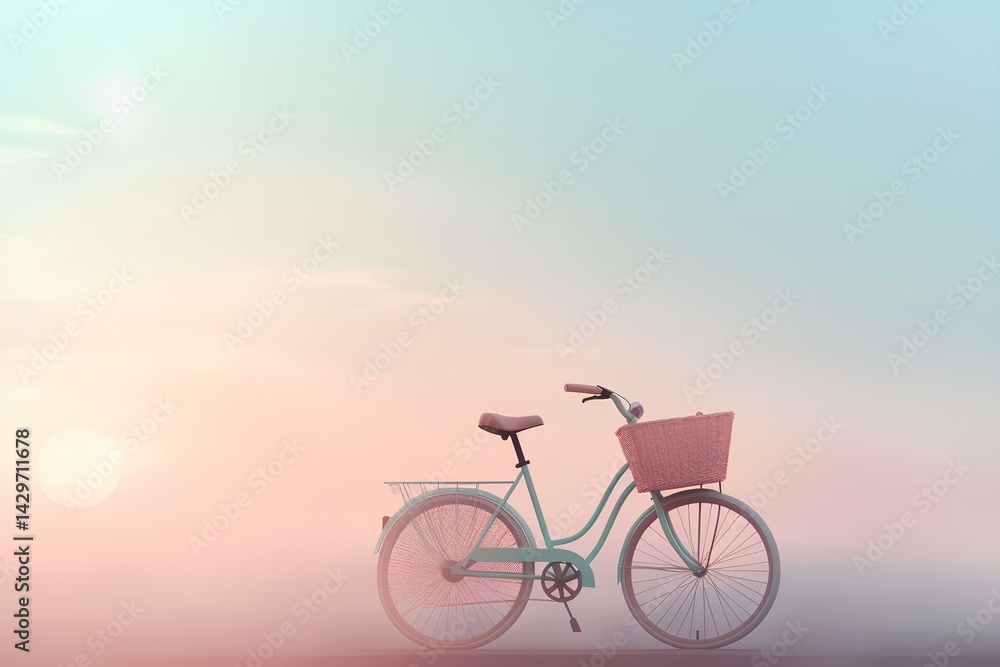 Fototapeta premium silhouette of a cyclist