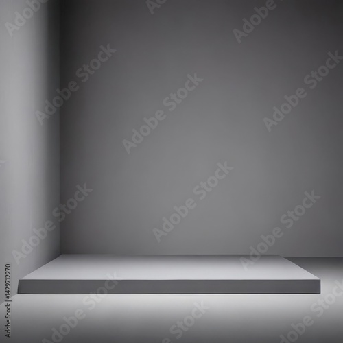 Wallpaper Mural empty white room, empty room with white wall, empty white room with spotlights Torontodigital.ca