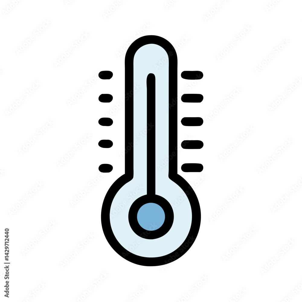 Thermometer Showing Temperature Level Indicator Icon Design Thermometer Showing Temperature Level Indicator Icon Design