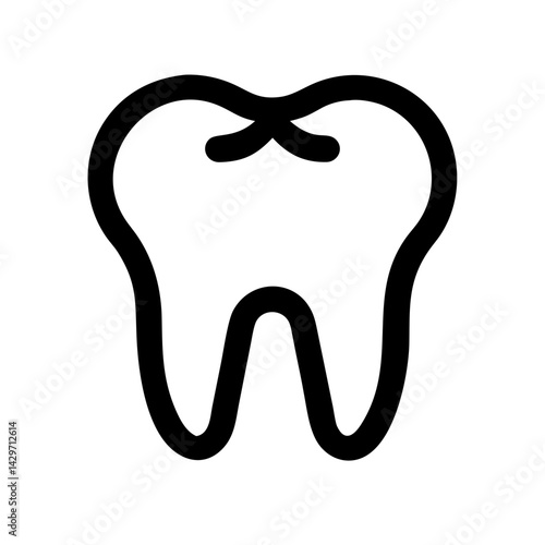 Tooth Icon Representing Clean Dental Care Icon Design