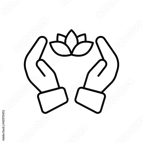 Spirituality icons vector stock illustration