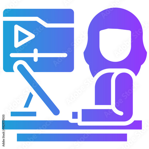 Creator glyph gradient icon
