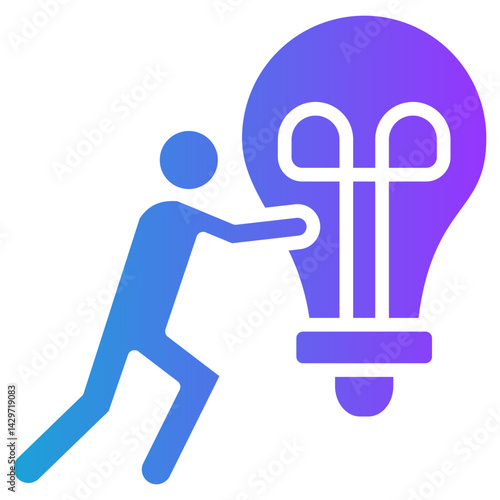 Idea Generation glyph gradient icon