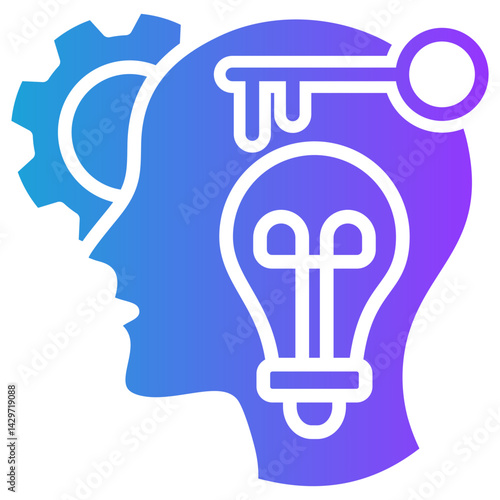 Key Idea glyph gradient icon