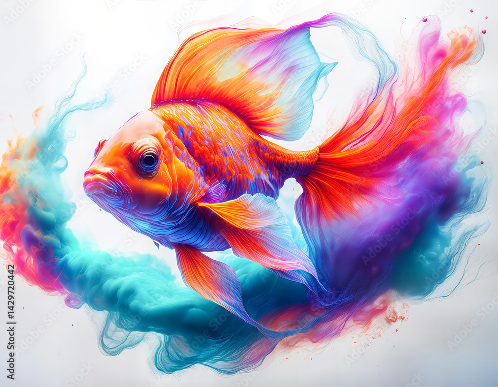 Obraz premium peces, carpa dorada, acuático, acuario, animal, aislada, dorada, mar, mascota, submarino, naturaleza