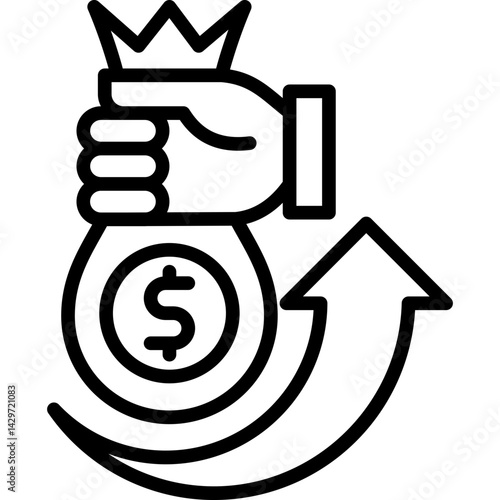 Capital Gains line icon