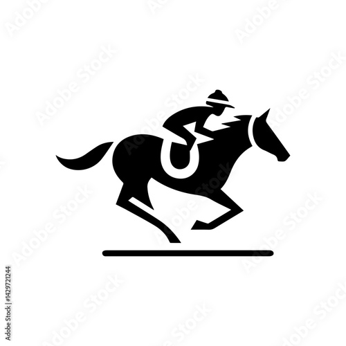 Horse racing event derby Logo with transparent background