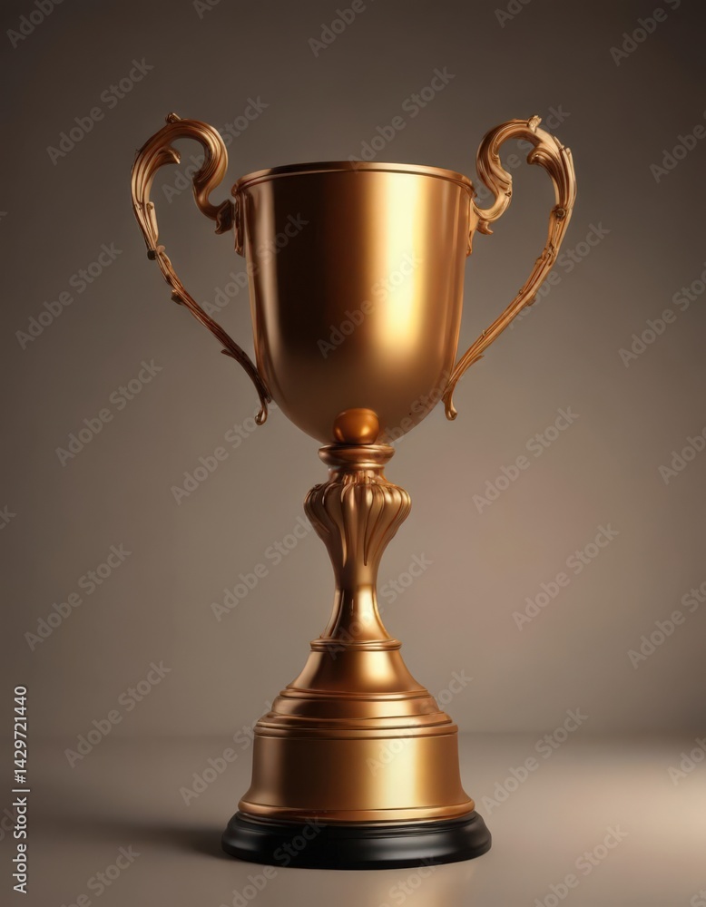 Modern bronze trophy vector silhouette, golden cup highlight , champion, triumph, first place Modern bronze trophy vector silhouette, golden cup highlight , champion, triumph, first place