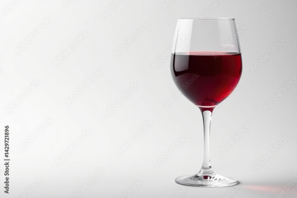 A glass of red wine on a stark white background , closeup, pinot noir, macro A glass of red wine on a stark white background , closeup, pinot noir, macro