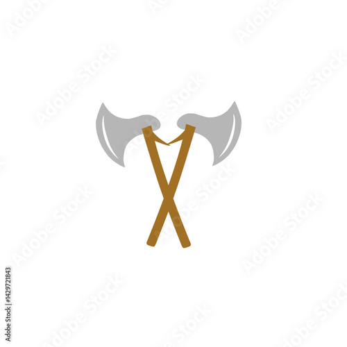 crossed axes vector illustration