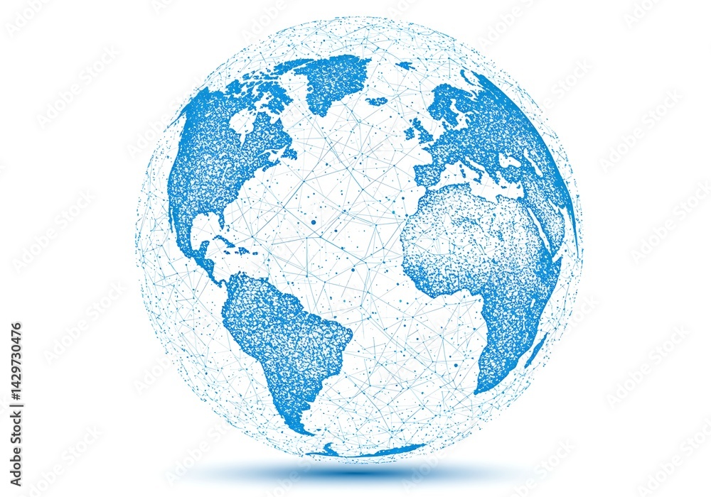 Fototapeta premium Earth globe on white background