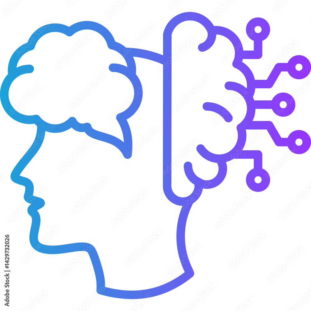 Brainstorming line gradient icon Brainstorming line gradient icon